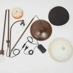 Lampadaire A Vasque Voleyrac Brun, 2 Lumieres