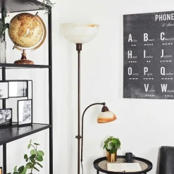 Lampadaire A Vasque Voleyrac Brun, 2 Lumieres