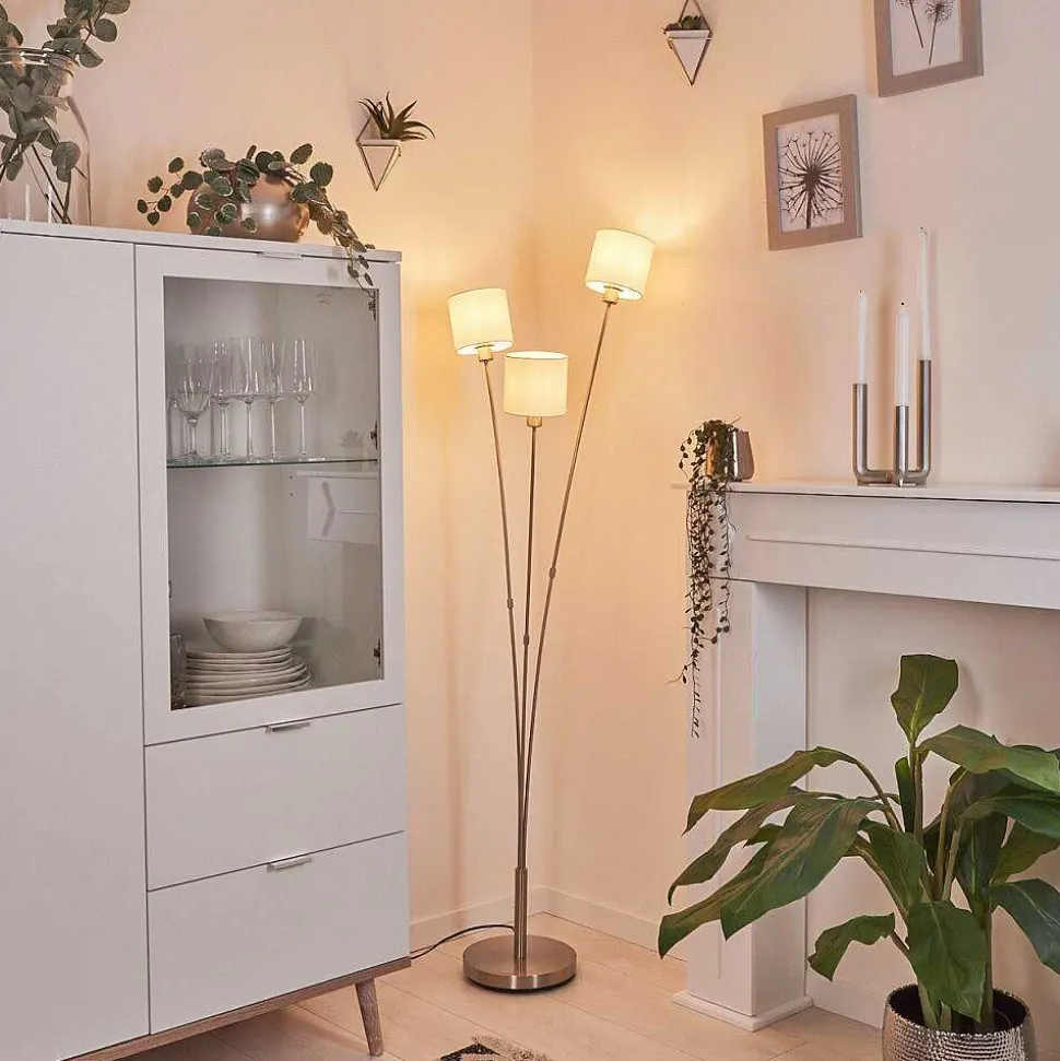 Lampadaire Alsen Nickel Mat, 3 Lumieres