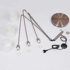 Lampadaire Alsen Nickel Mat, 3 Lumieres