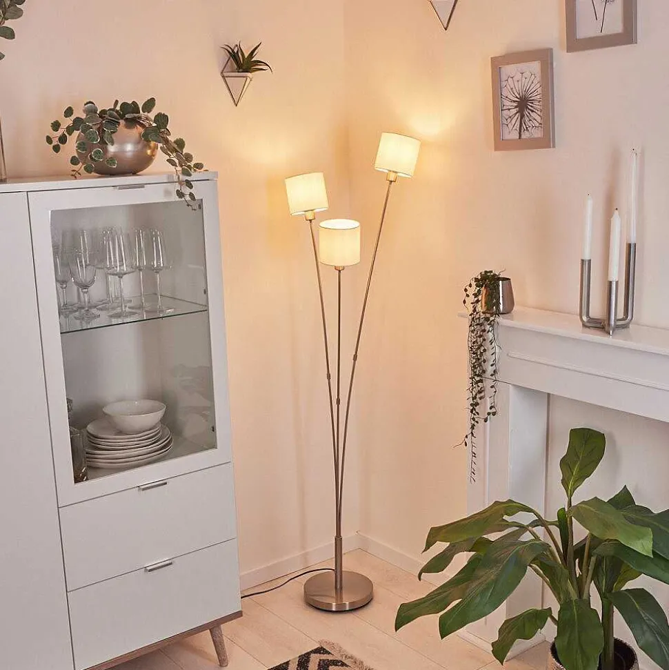 Lampadaire Alsen Nickel Mat, 3 Lumieres