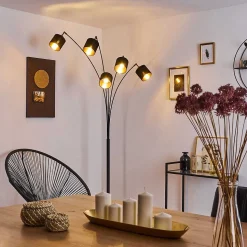 Lampadaire Alsen Noir, 5 Lumieres