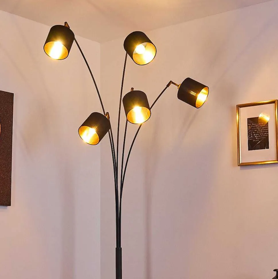 Lampadaire Alsen Noir, 5 Lumieres