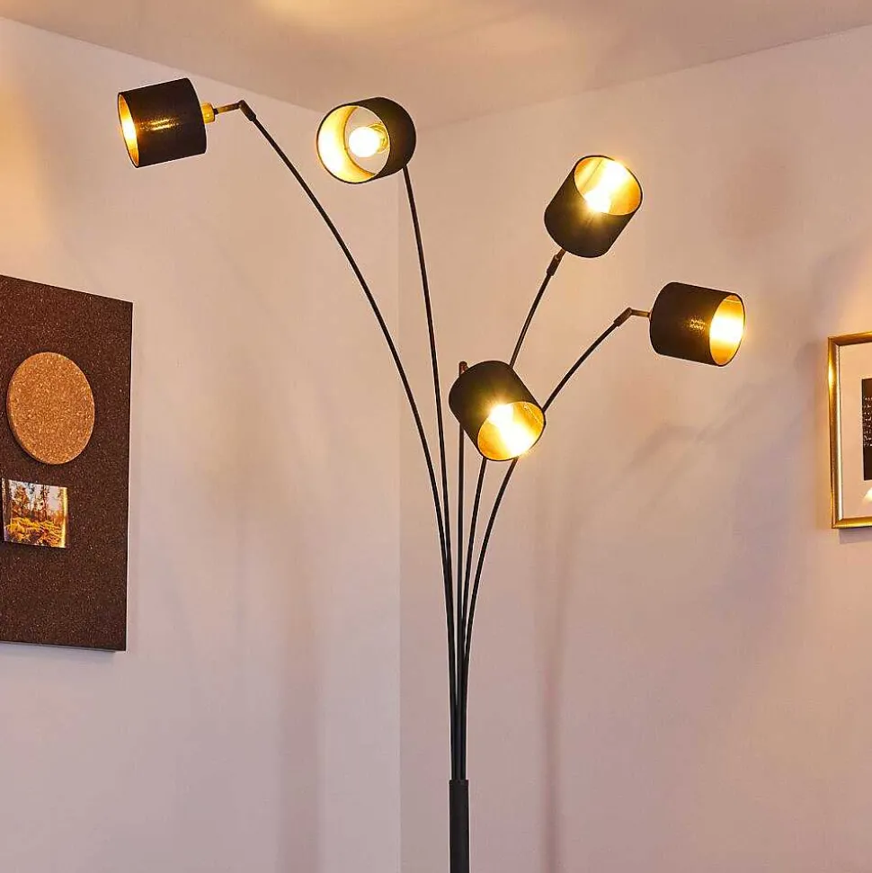 Lampadaire Alsen Noir, 5 Lumieres