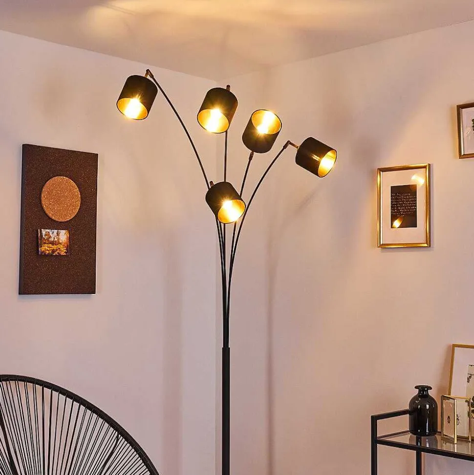 Lampadaire Alsen Noir, 5 Lumieres