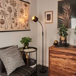 Lampadaire Alsen Noir, 1 Lumiere