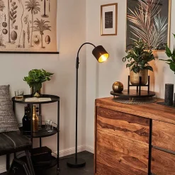 Lampadaire Alsen Noir, 1 Lumiere