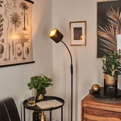 Lampadaire Alsen Noir, 1 Lumiere