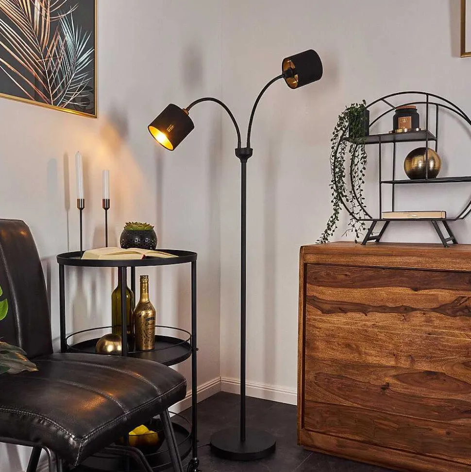 Lampadaire Alsen Noir, 2 Lumieres