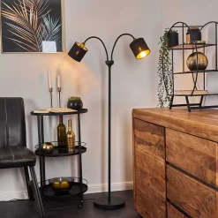 Lampadaire Alsen Noir, 2 Lumieres