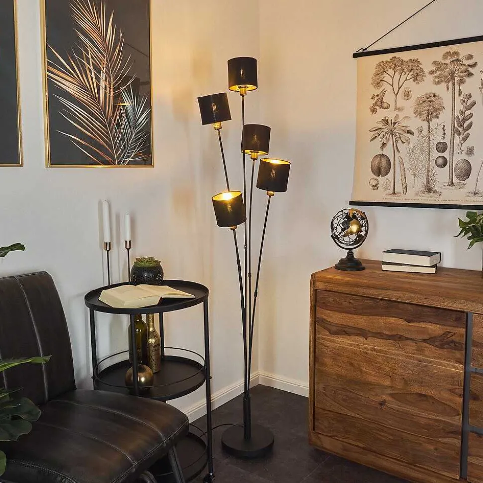 Lampadaire Alsen Noir, 5 Lumieres