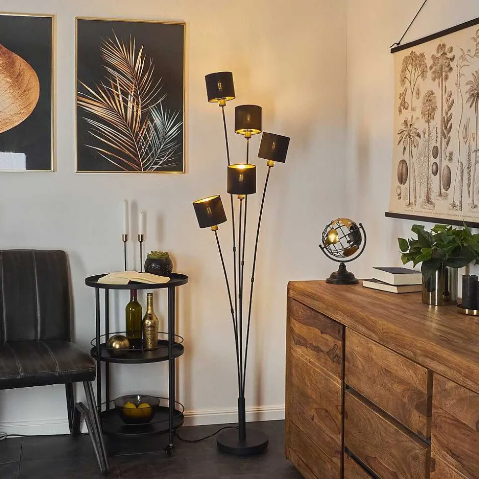 Lampadaire Alsen Noir, 5 Lumieres