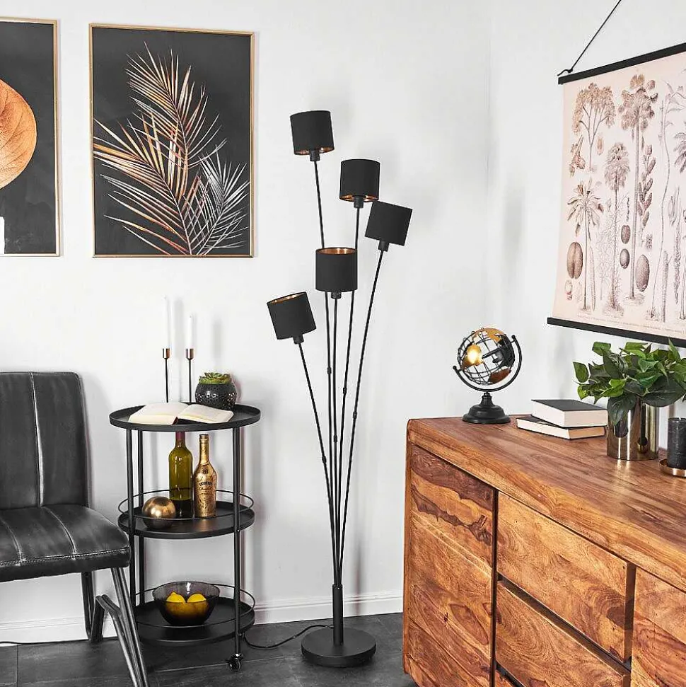 Lampadaire Alsen Noir, 5 Lumieres
