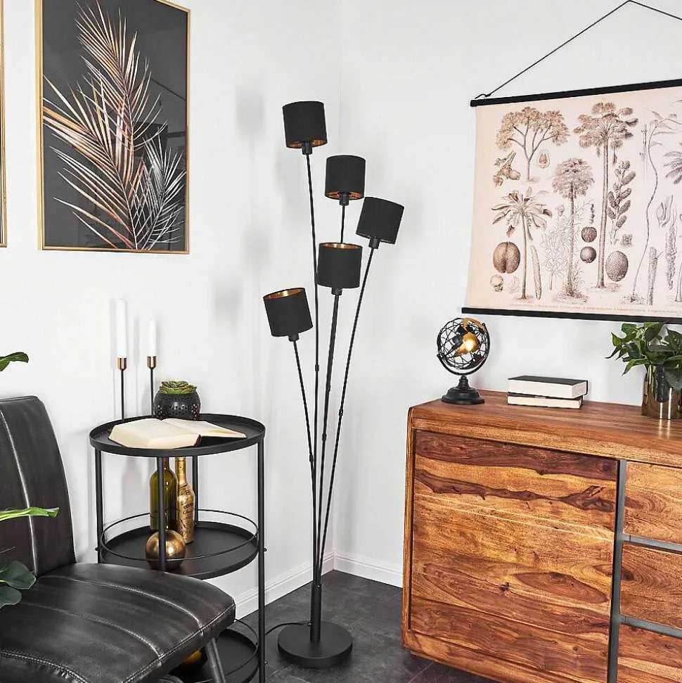 Lampadaire Alsen Noir, 5 Lumieres