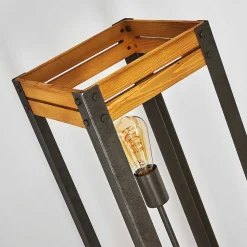 Lampadaire Apia Brun Clair, Argente, 3 Lumieres