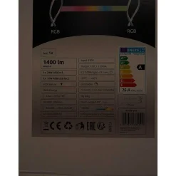 Lampadaire Assuan Led Chrome, 1 Lumiere, Telecommandes, Changeur De Couleurs