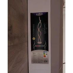 Lampadaire Assuan Led Chrome, 1 Lumiere, Telecommandes, Changeur De Couleurs