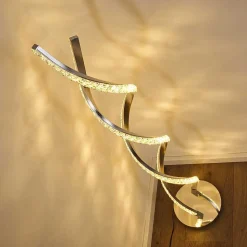 Lampadaire Assuan Led Chrome, 1 Lumiere, Telecommandes, Changeur De Couleurs