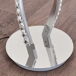 Lampadaire Assuan Led Chrome, 1 Lumiere, Telecommandes, Changeur De Couleurs