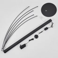 Lampadaire Bakersfield Led Noir, Blanc, 1 Lumiere