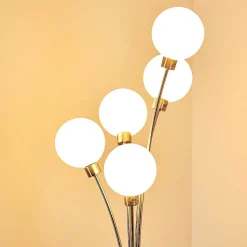 Lampadaire Bernado Nickel Mat, 5 Lumieres