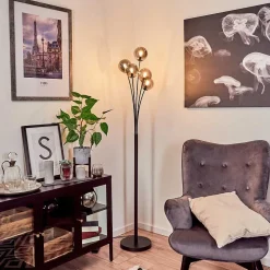 Lampadaire Bernado Noir, 5 Lumieres