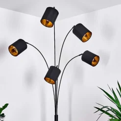 Lampadaire Bhutan Noir, 5 Lumieres