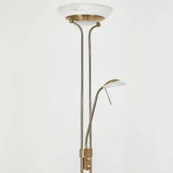 Lampadaire Biot Led Laiton, 2 Lumieres