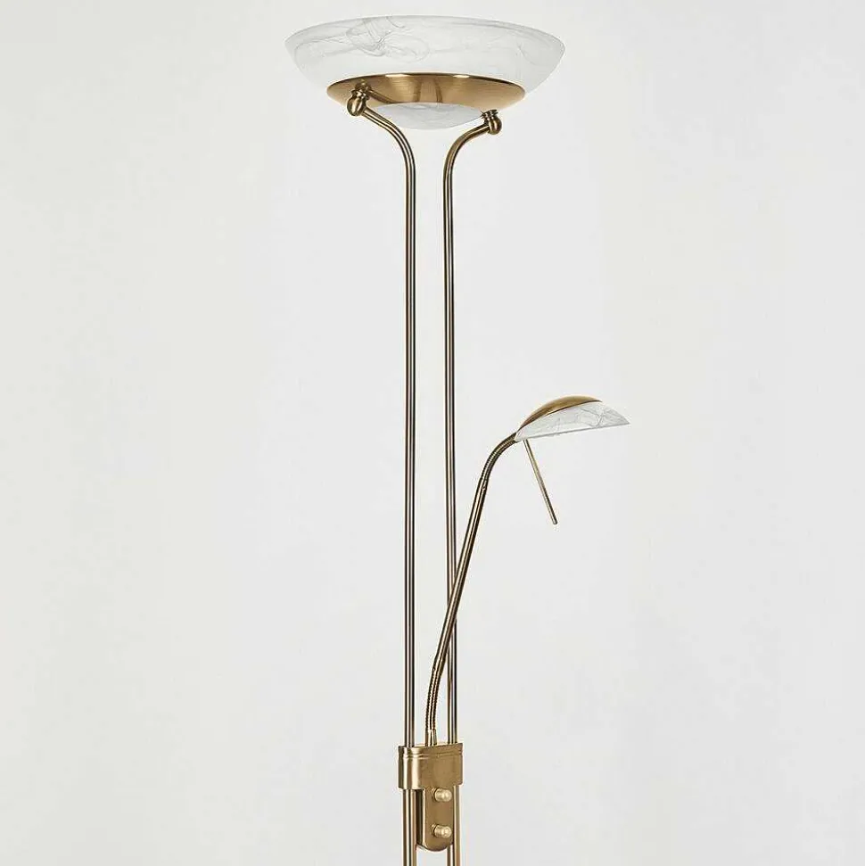 Lampadaire Biot Led Laiton, 2 Lumieres