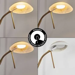 Lampadaire Biot Led Laiton, 2 Lumieres