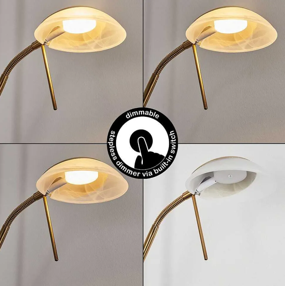 Lampadaire Biot Led Laiton, 2 Lumieres