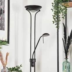 Lampadaire Biot Led Noir, 2 Lumieres