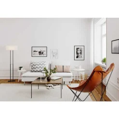 Lampadaire By Rydens Luton Noir, 2 Lumieres