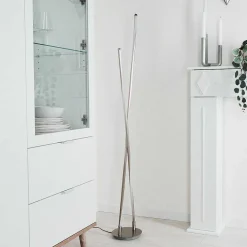 Lampadaire Concord Led Argente, 1 Lumiere