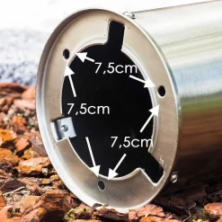 Lampadaire D'Exterieur Dakar Acier Inoxydable, 1 Lumiere