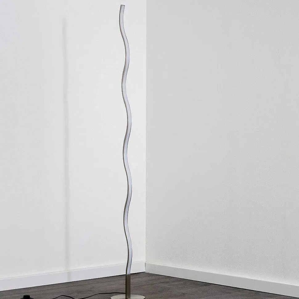 Lampadaire Dillon Led Nickel Mat, 1 Lumiere