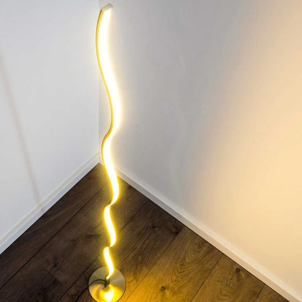 Lampadaire Dillon Led Nickel Mat, 1 Lumiere