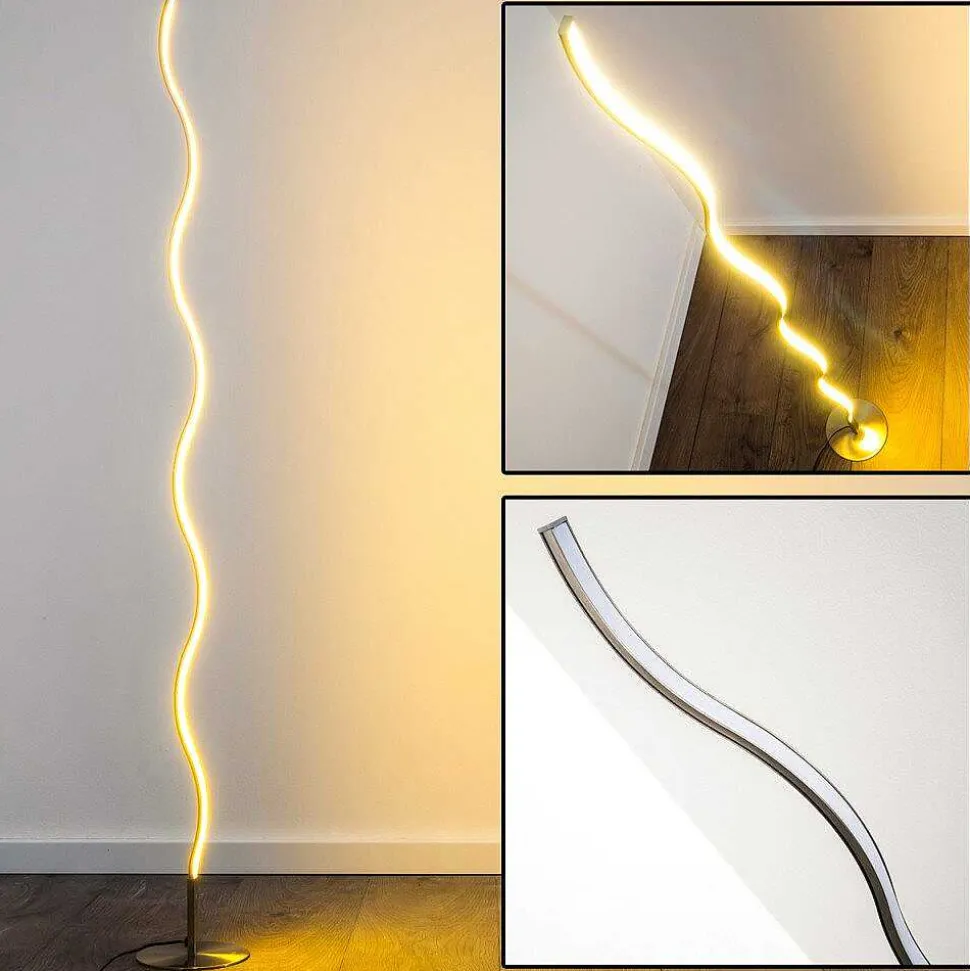 Lampadaire Dillon Led Nickel Mat, 1 Lumiere