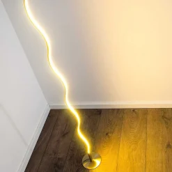 Lampadaire Dillon Led Nickel Mat, 1 Lumiere