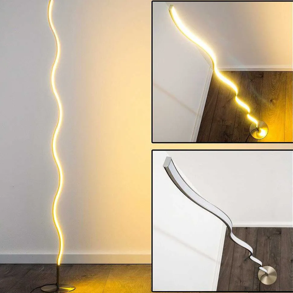 Lampadaire Dillon Led Nickel Mat, 1 Lumiere