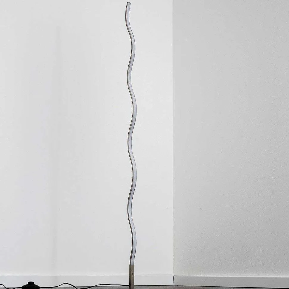 Lampadaire Dillon Led Nickel Mat, 1 Lumiere