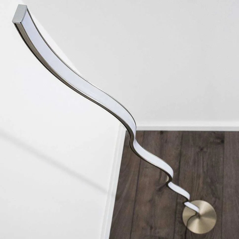 Lampadaire Dillon Led Nickel Mat, 1 Lumiere