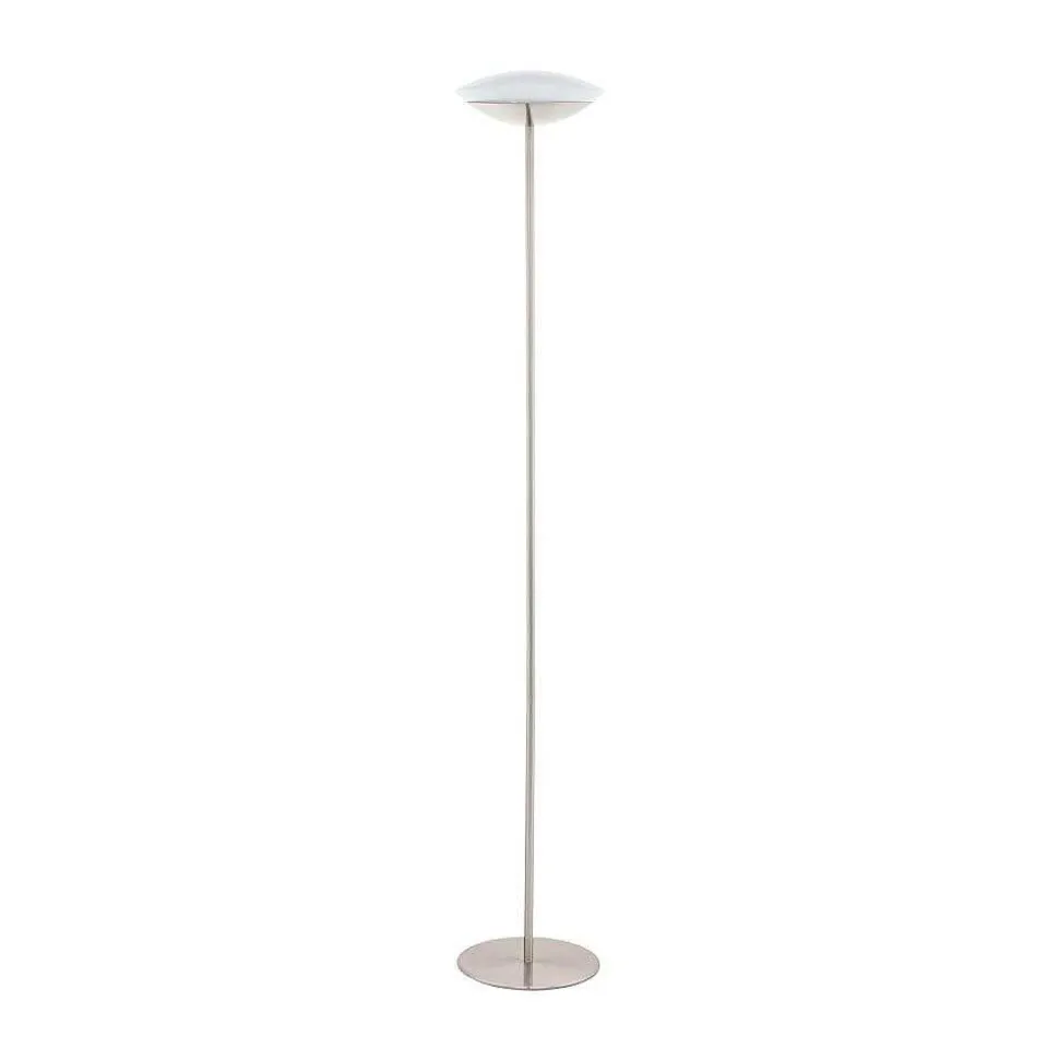 Lampadaire Eglo Connect Frattina-C Led Nickel Mat, 1 Lumiere, Changeur De Couleurs