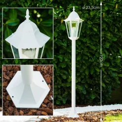 Lampadaire Exterieur Bristol Blanc, 1 Lumiere