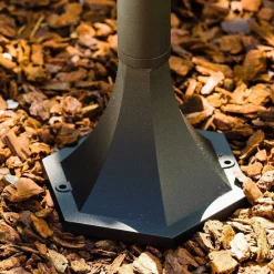 Lampadaire Exterieur Bristol Noir, Transparent, 1 Lumiere