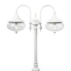 Lampadaire Exterieur Konstsmide Libra Blanc, 2 Lumieres