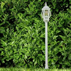 Lampadaire Exterieur Lentua Blanc, 1 Lumiere