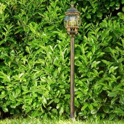 Lampadaire Exterieur Lentua Brun Dore, 1 Lumiere