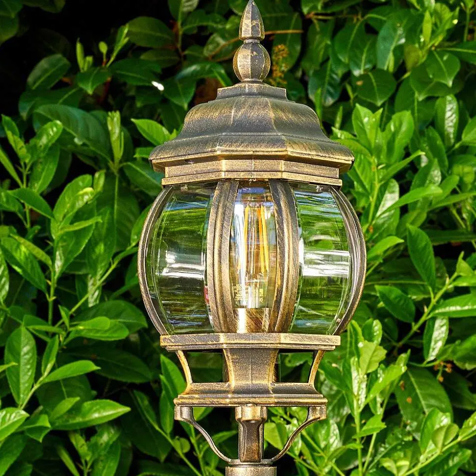 Lampadaire Exterieur Lentua Brun Dore, 1 Lumiere