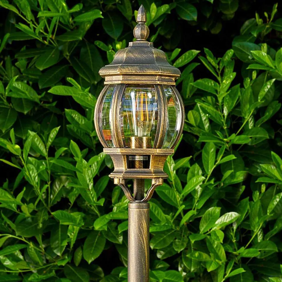 Lampadaire Exterieur Lentua Brun Dore, 1 Lumiere